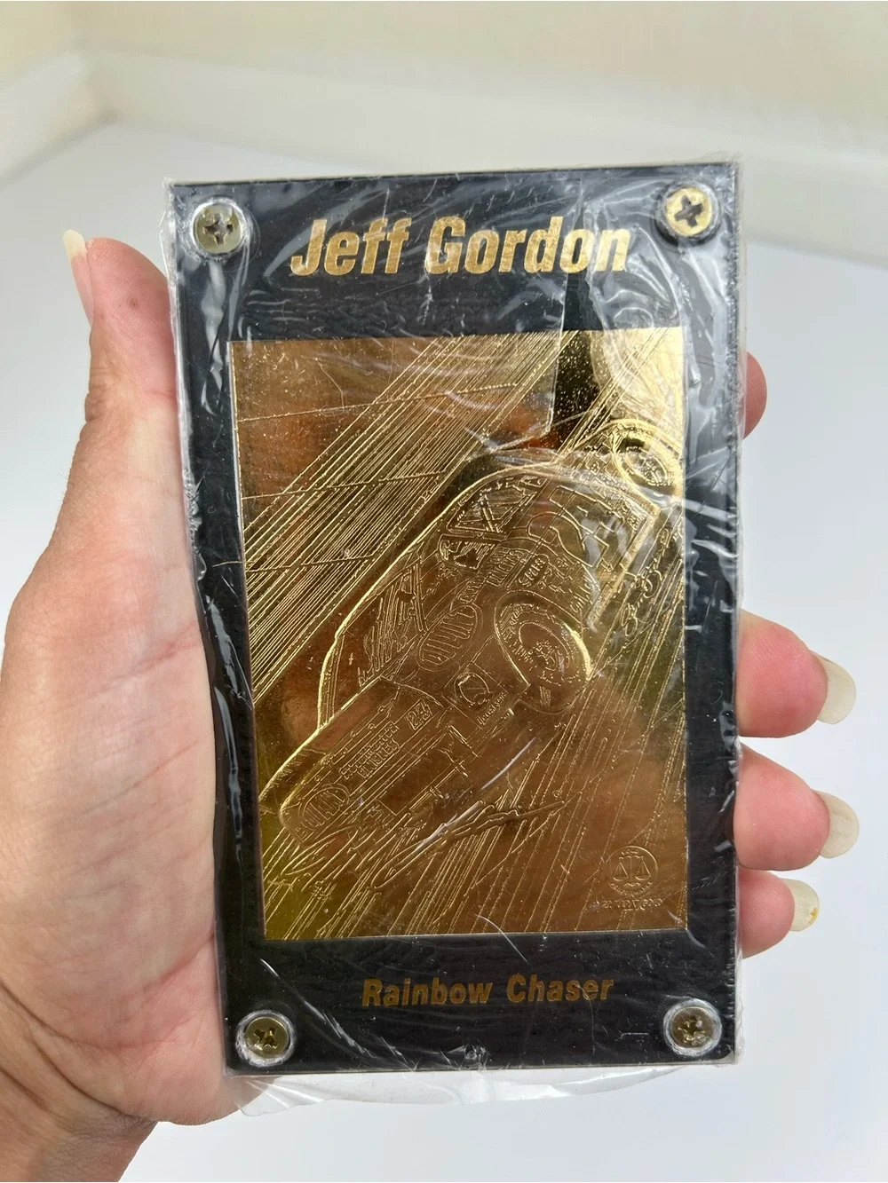 1999 Jeff Gordon Rainbow Chaser 22kt Gold Card Sam Bass Hamilton Collection New